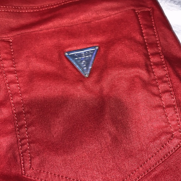 Guess red skinny stretch pants sz 30 - Picture 4 of 9